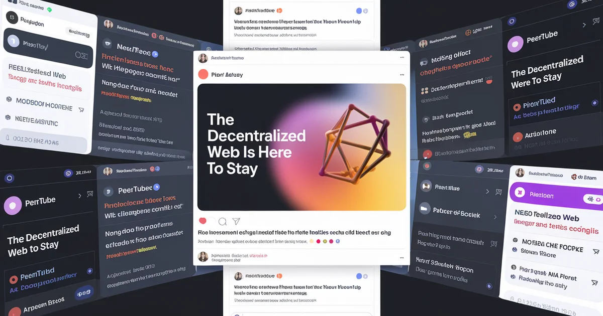 Blog posts flowing through a federated network of interconnected servers representing ActivityPub distribution