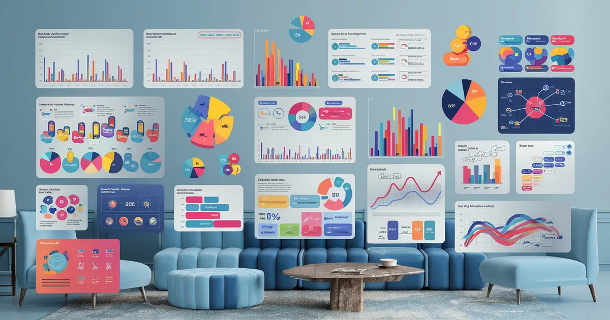 Financial data visualization chart with attribution watermark being downloaded from a stock photo platform