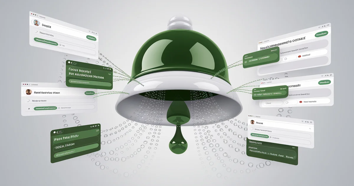 Browser push notification appearing on a desktop and mobile device with high engagement metrics displayed